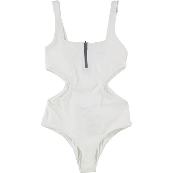 Tavik Womens Victoria One Piece Tank Swimsuit, ribbedwhite, L